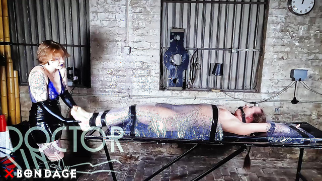 Doctor Sin - Mistress In Leather Suit Torment Completely Naked Mummified And Helpless Kiera