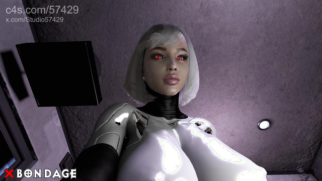 Face Slapping Strapped Slave: Sexy Fembot With Big Breast Testing Wild Ride
