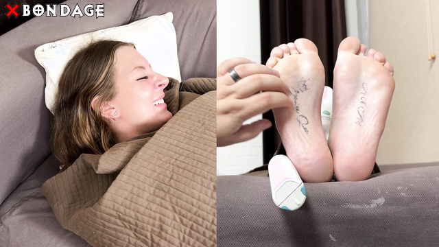 TicklishChicks - Mandy Wrapped In A Blanket Plus Feet Tickled And Begging For It To Stop