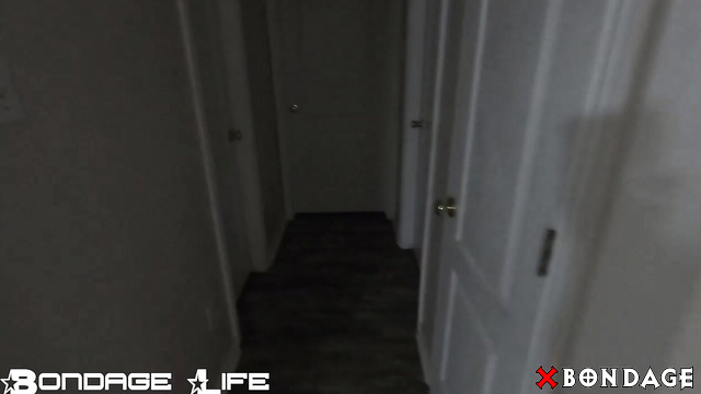 Bondage Life - Rachel Greyhound Is Bound Securely And Confined Within A Triangle Storage Cage