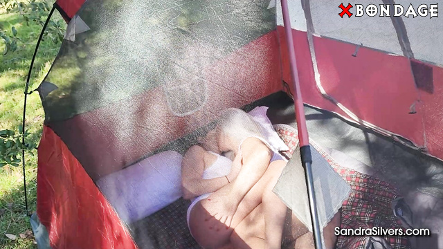 Sandra Silvers - Outdoor Camping With Gia Love, Lisa Harlotte And Ami Mercury All Hogtied